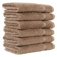 thumbnail image 1 of Linum Home Textiles Denzi Turkish Cotton Hand Towels, Brown(6 Pieces), 1 of 4