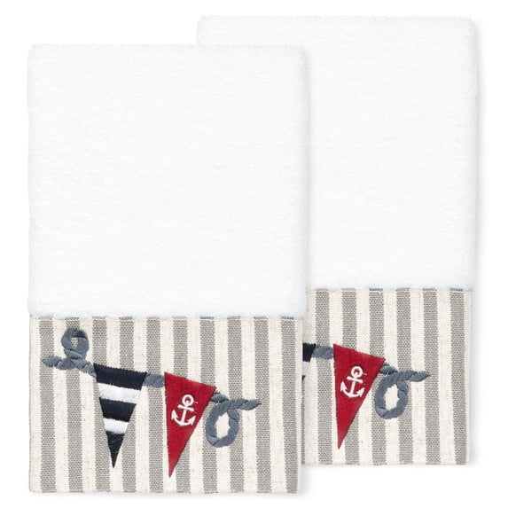 Linum Home Textiles Ethan Embellished Hand Towel