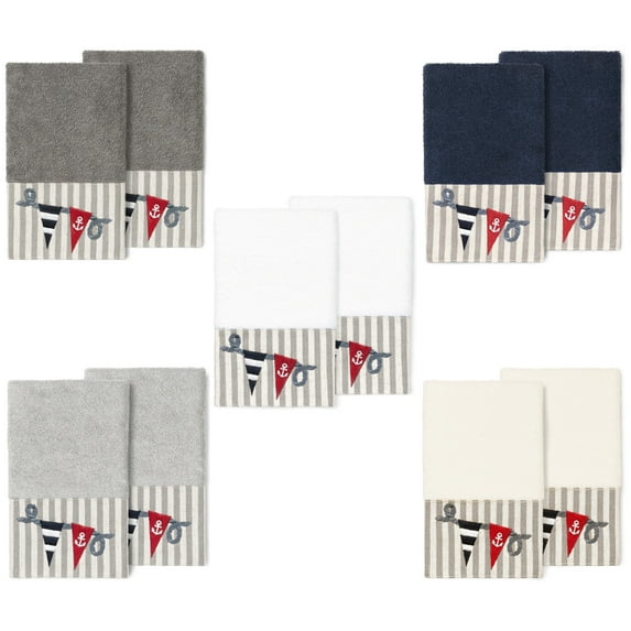Linum Home Textiles Ethan Embellished Hand Towel