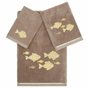 Linum Home Textiles Figi Turkish Cotton 3 Piece Embellished Towel Set