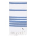 thumbnail image 1 of Authentic Hotel and Spa Authentic Pestemal Royal Blue Herringbone Monogrammed Turkish Cotton Bath and Beach Towel - N/A Blue - M, 1 of 5