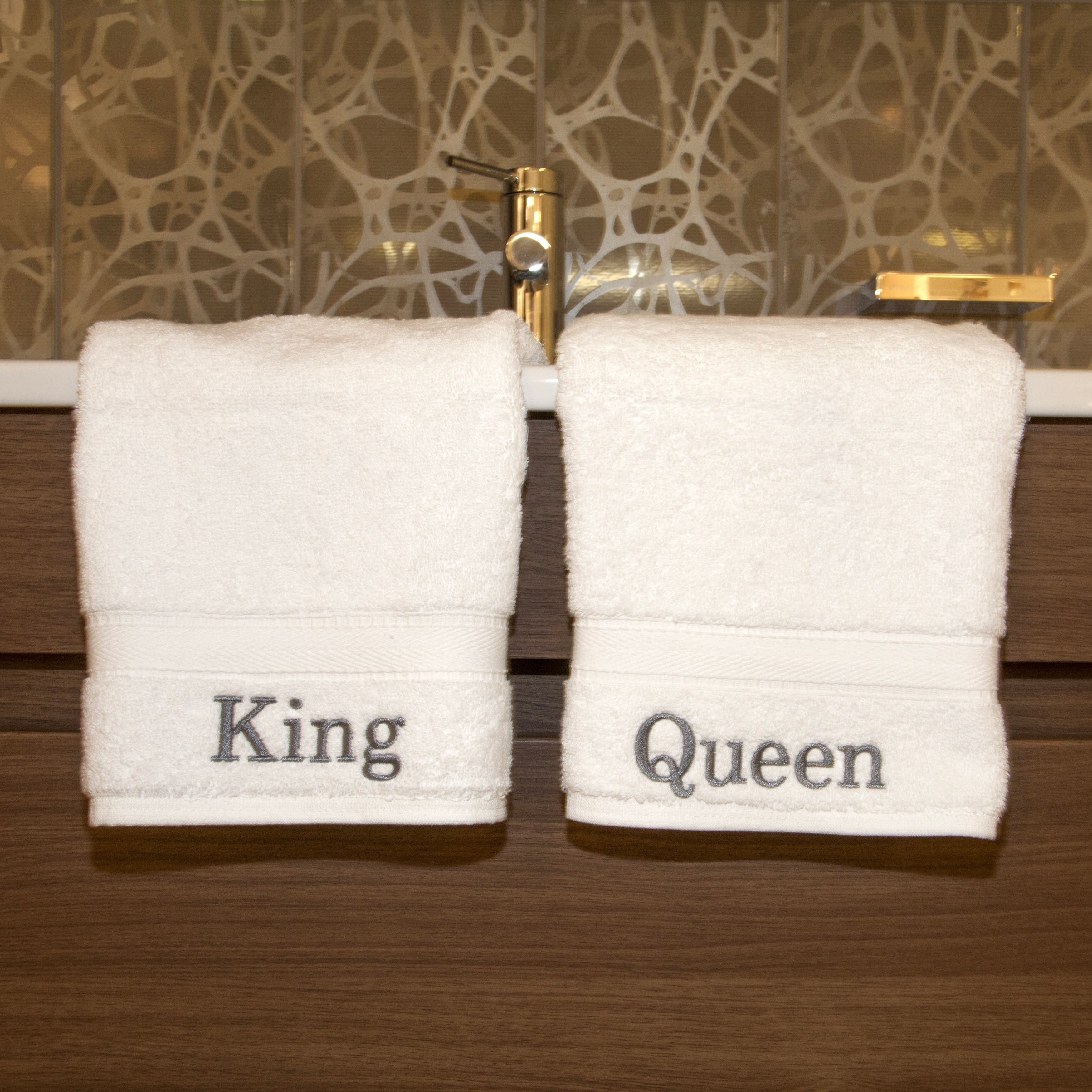 Linum Home Textiles King and Queen Hand Towels Set of 2 White One Size