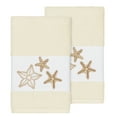 thumbnail image 1 of Authentic Hotel and Spa  Cream Turkish Cotton Starfish Embroidered Hand Towels (Set of 2), 1 of 3