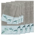 thumbnail image 1 of Authentic Hotel and Spa  Turkish Cotton Turtles Embroidered Dark Grey 8-piece Towel Set, 1 of 5