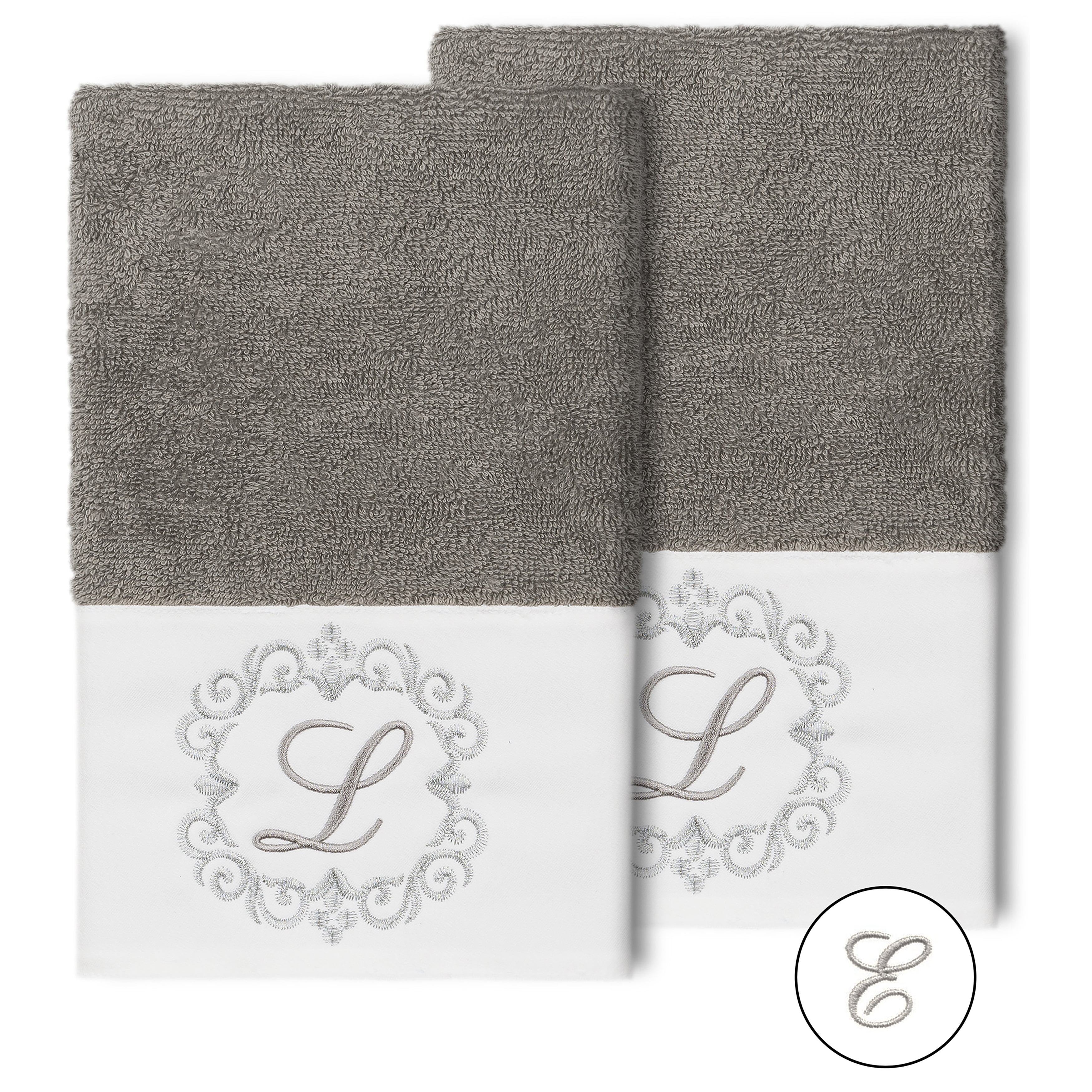 16X30 Charcoal Grey Hand Towels Premium 100% cotton