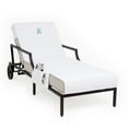 thumbnail image 1 of Linum Home Textiles Monogrammed Chaise Lounge Cover with Side Pockets, 1 of 5