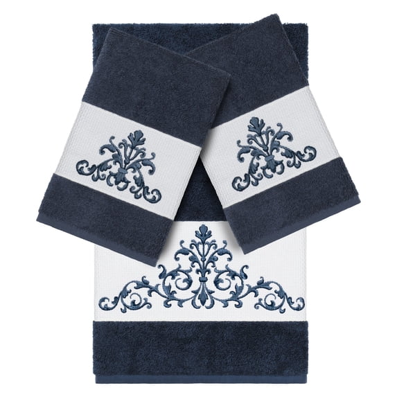 Linum Home Textiles Scarlet Embellished Turkish Cotton Towel Set