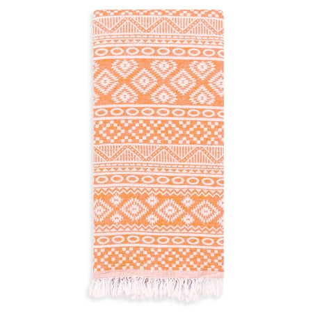 Linum Home Sea Breeze 100% Turkish Cotton Jacquard Pestemal Beach Towel