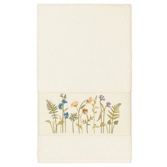 Linum Home Textiles Serenity Embellished Bath Towel Set Color: Cream Size: 2 PC SET