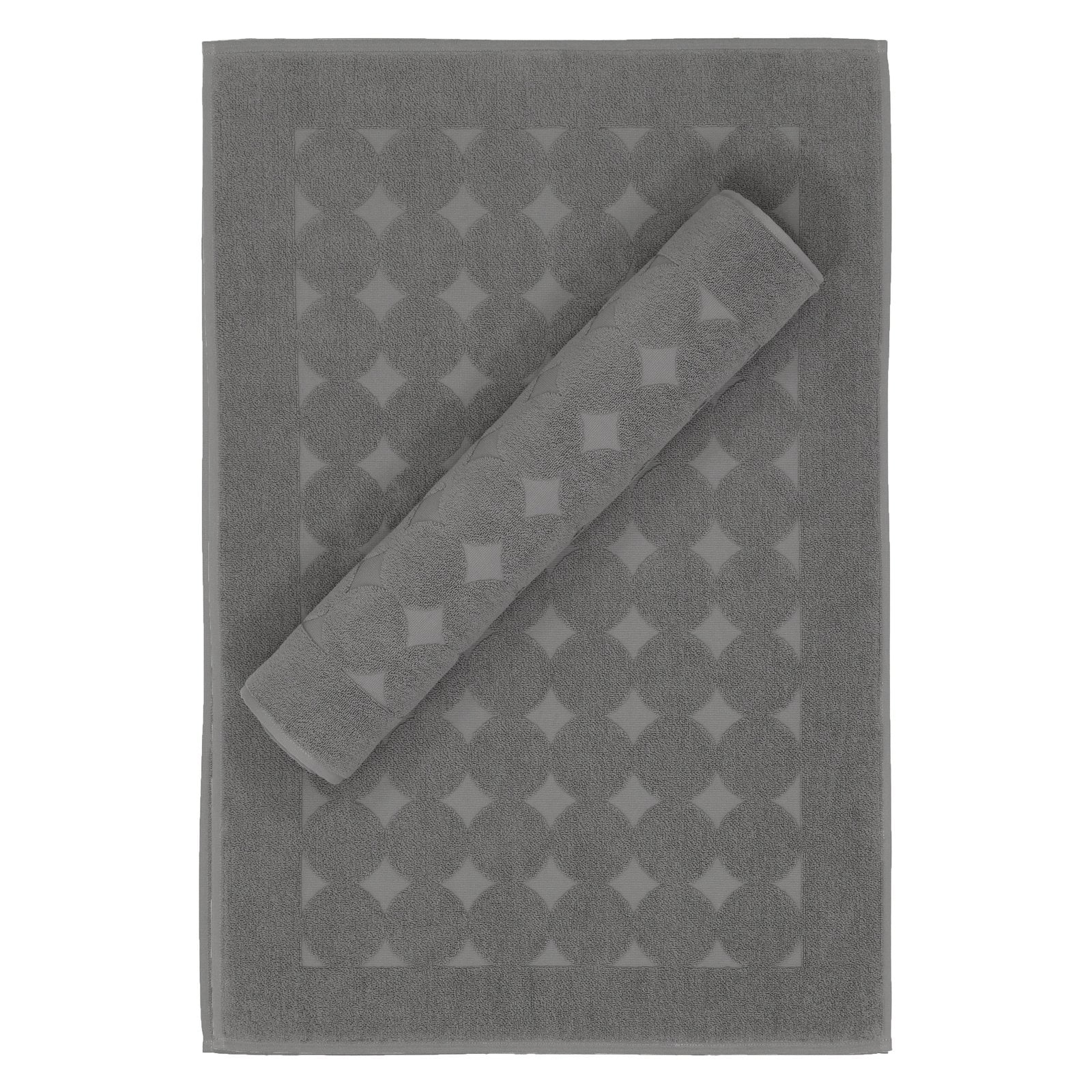 Linum Home Textiles Sinemis Turkish Cotton Circle Design Bath Mat