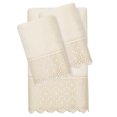 thumbnail image 1 of Linum Home Textiles Traditional 3 Piece Turkish Cotton Embellished Bath Towel Set, off-White, 1 of 3