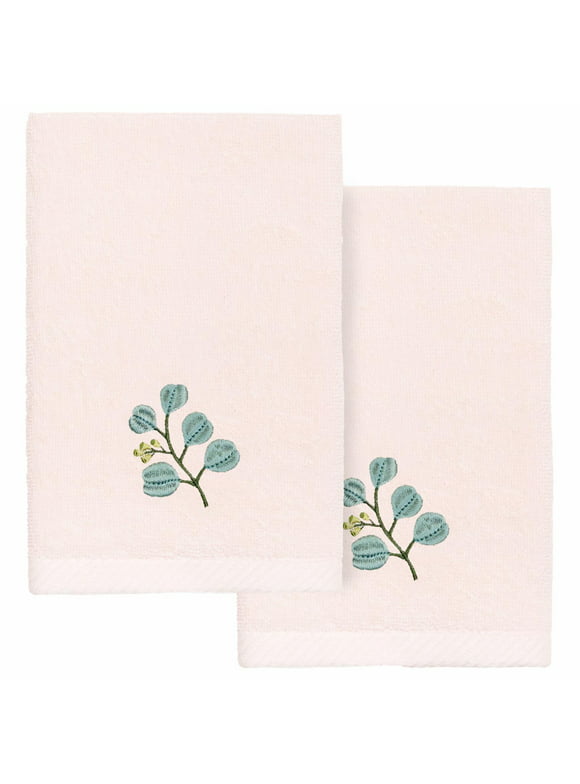 Linum Home Textiles Turkish Cotton Botanica 2 Piece Embellished Fingertip Towel Set