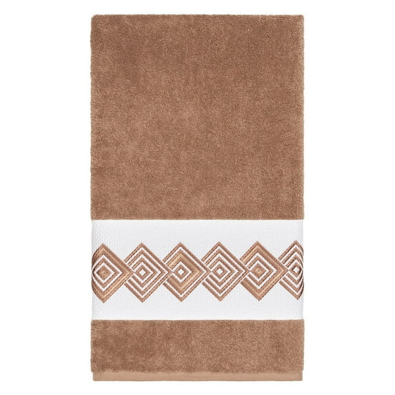 Linum Home Textiles Turkish Cotton Noah Embellished Bath Towel Set Color: Latte Size: 4PC SET
