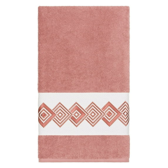 Linum Home Textiles Turkish Cotton Noah Embellished Bath Towel Set Color: Tea Rose Size: 2 PC SET