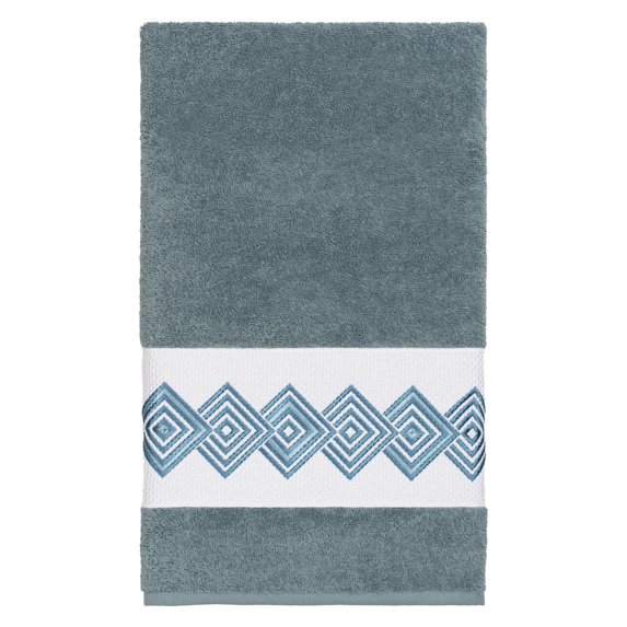 Linum Home Textiles Turkish Cotton Noah Embellished Bath Towel Set Color: Teal Size: 4PC SET