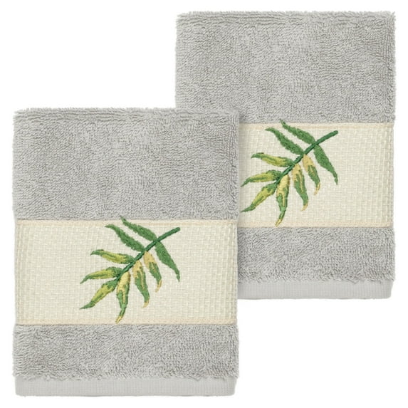 Linum Home Textiles Zoe Embellished Turkish Cotton Washcloth
