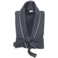 thumbnail image 1 of Linum Home Textiles Waffle Terry Bathrobe Color: Dark Gray Size: S/M, 1 of 11