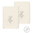 thumbnail image 1 of Linum Home Textiles2-Piece Cotton Embellished Washcloth Set, 13" x 13", off-White, 1 of 3