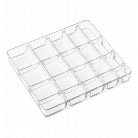 Linus Fashion Vanity and Drawer Organizer Jewelry Organizer Tray 1 for Rings, Earrings, Bracelets, Necklaces, Small, Clear
