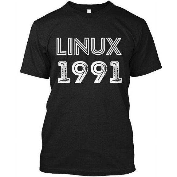 Linux 1991 T Tee T-Shirt Made in the USA Size S to 5XL