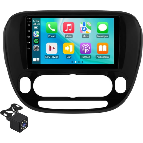 Linux 9-inch Car Stereo for Kia Soul 2014-2019 IPS Touchscreen Screen Car Radio with Carplay & Android Auto Support Aftermaket Camera FM Bluetooth SWC