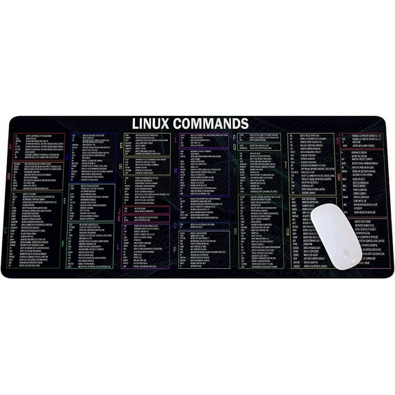 Linux Commands Long Mouse pad Linux Cheat Sheet Mouse Mat for Software Engineers Hackers and Programmers Software Mouse mat Computer mat Computer Accessories Gamer Mouse pad, Laptop Pad Mat QDH