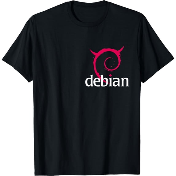 Linux Debian lovers tee Spiral Logo Open Source Os T-Shirt - Walmart.com