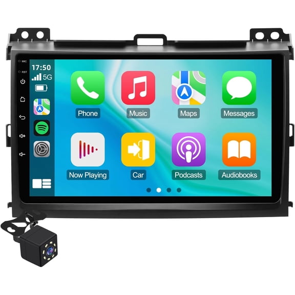 Linux Double Din Car Stereo Radio for Toyota Prado 120/ Lexus Gx470 2004-2009 CarPlay & Android Auto Support Backup Camera Navi FM BT
