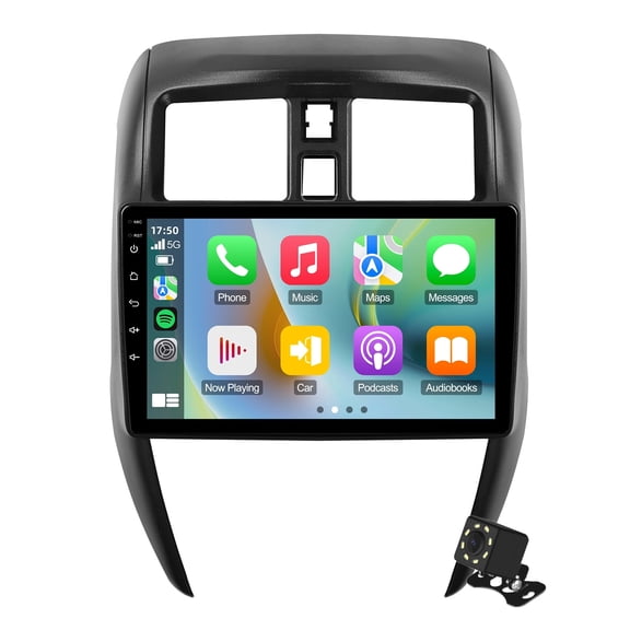 Linux Double Din Car Stereo for Nissan Versa Sedan 2015-2019 Car Radio with Carplay & Android Auto Support Backup Camera Navi FM BT