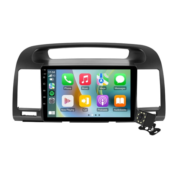 Linux Double Din Car Stereo for Toyota Camry 2000-2006 Car Radio with Carplay & Android Auto Support Backup Camera Navi FM BT
