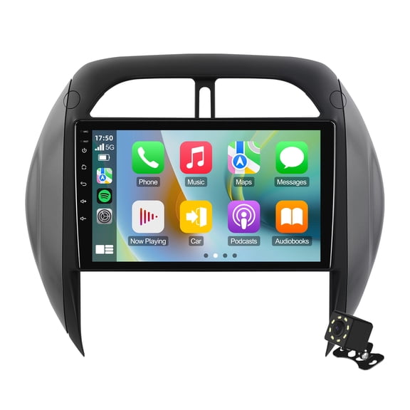 Linux Double Din Car Stereo for Toyota RAV4 2003-2005 Car Radio with Carplay & Android Auto Support Backup Camera Navi FM BT