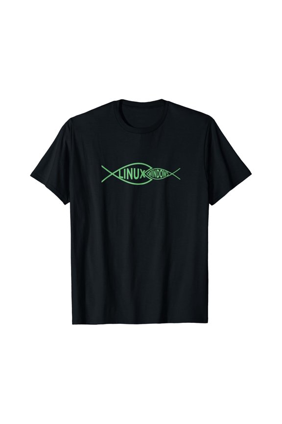 Linux Fish Windows Fish Funny Tech Humor T Shirt