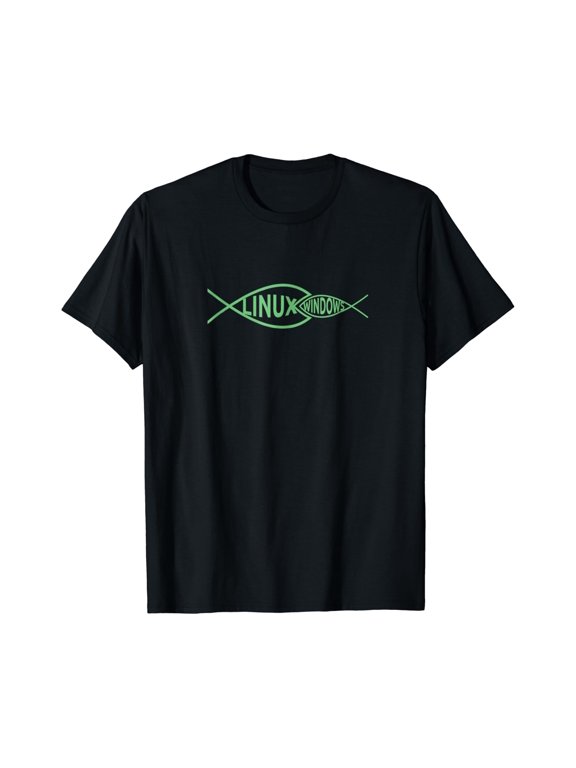 Linux Fish Windows Fish Funny Tech Humor T Shirt