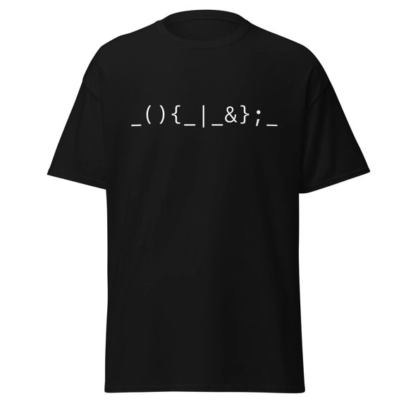 Linux Fork Bomb - White Unisex Classic T-shirt