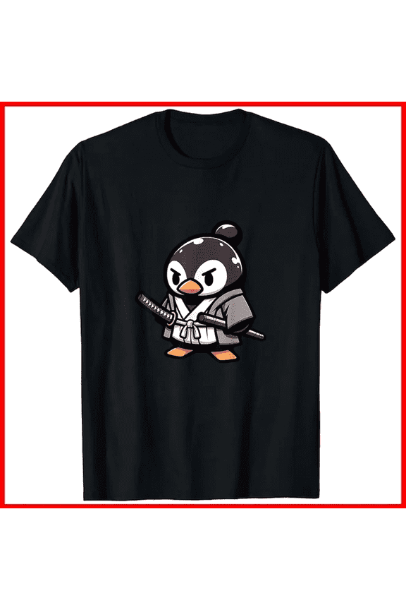 Linux Ninja Penguin Programming Nerd Open Source Tech Warrior Unisex T-Shirt, up to size 5XL