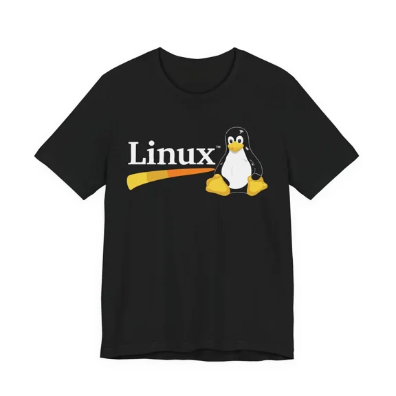 Linux OS Logo Graphic Computer Software Developer Nerd Hobby Unisex T-Shirt NL940, S-5XL
