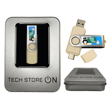 Linux for Kids Bootable USB – Educational Zorin OS for Students + Gift Packaging Box