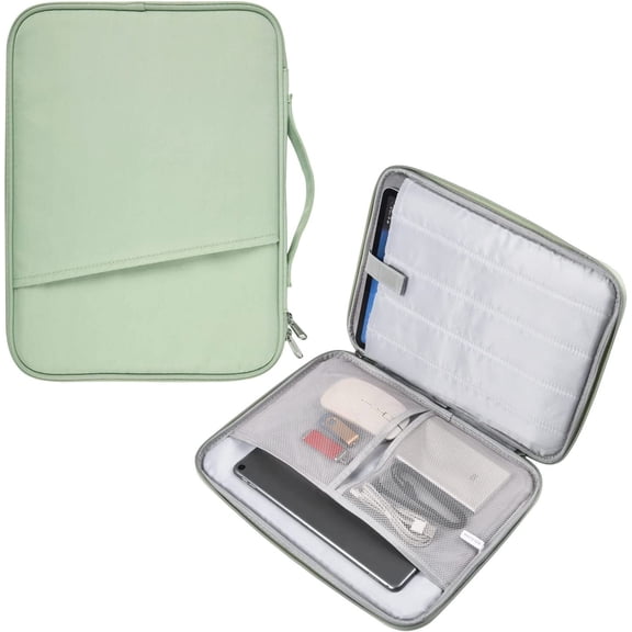 Linvycle 12.9-13 Inch Tablet Sleeve Bag with Handle, Multi Pocket Shockproof Waterproof Tablet Case Compatible with iPad Pro/Air, Samsung Tab, Microsoft Surface, 3 Pastel Colors