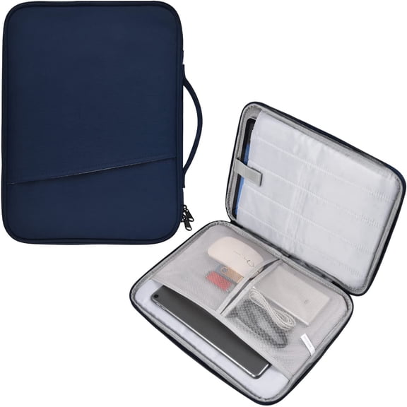 Linvycle 12.9-13 Inch Tablet Sleeve Bag with Handle, Multi Pocket Shockproof Waterproof Tablet Case Compatible with iPad Pro/Air, Samsung Tab, Microsoft Surface, 3 Pastel Colors