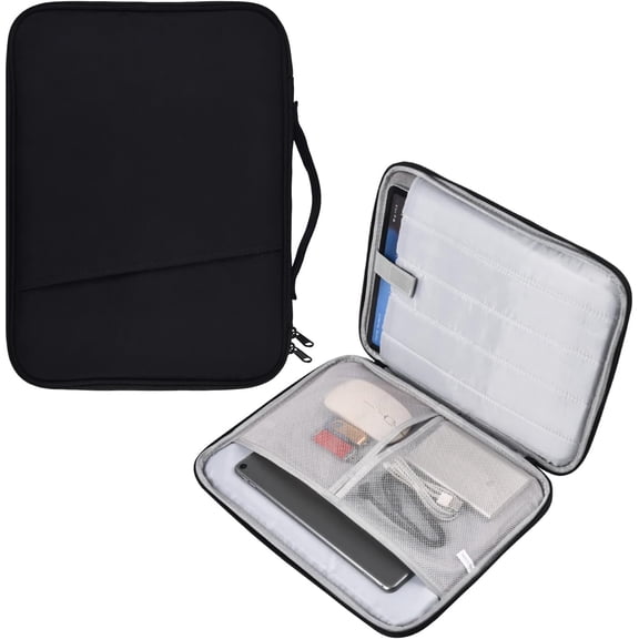 Linvycle 12.9-13 Inch Tablet Sleeve Bag with Handle, Multi Pocket Shockproof Waterproof Tablet Case Compatible with iPad Pro/Air, Samsung Tab, Microsoft Surface, 3 Pastel Colors
