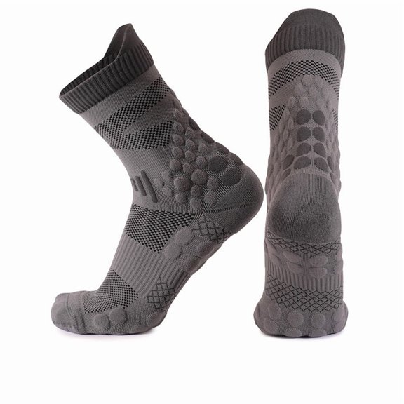 Linvycle Cushioned Athletic Running Socks, Non Slip Massage Sole Arch Support Breathable Mesh Sport Crew Socks for Basketball Fitness Workout Daily Wear