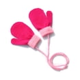 thumbnail image 1 of Linyer 1 Pair Toddler Gloves Comfortable Outdoor Mitten Finger Cover Children Hanging Fingers Covers Clothes Accessory for Winter Wear Pink+Rose red, 1 of 7