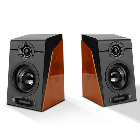 Linyer 2 Pieces Computer Bass Speaker Music Player Tool Multimedia Speakers PC Gaming Supply Widely Usage Sound Box Household Studio