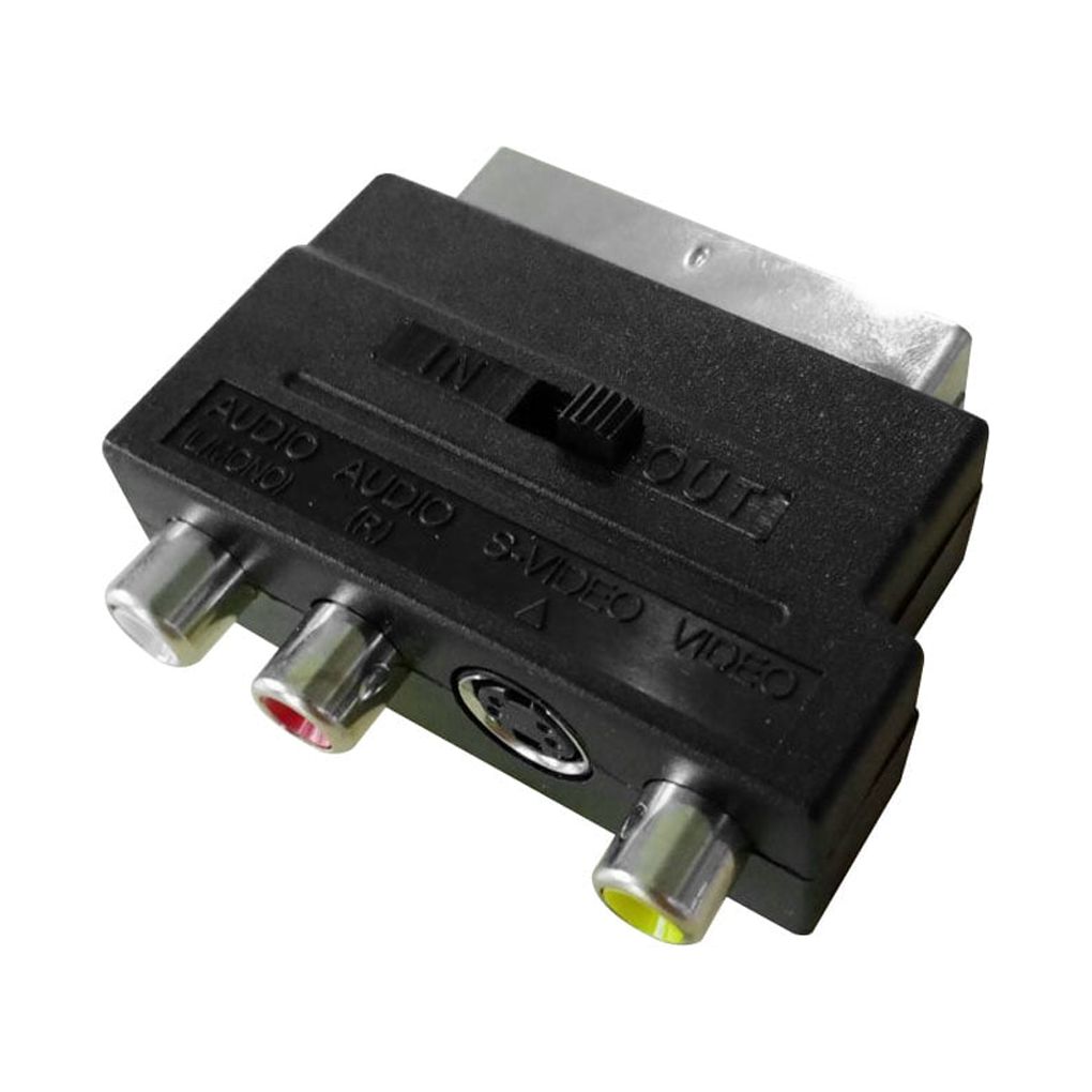 Linyer 21Pin SCART to 3RCA Converter Adapter RGB Scart to Composite RCA S-Video AV TV Audio Adapter - image 1 of 3