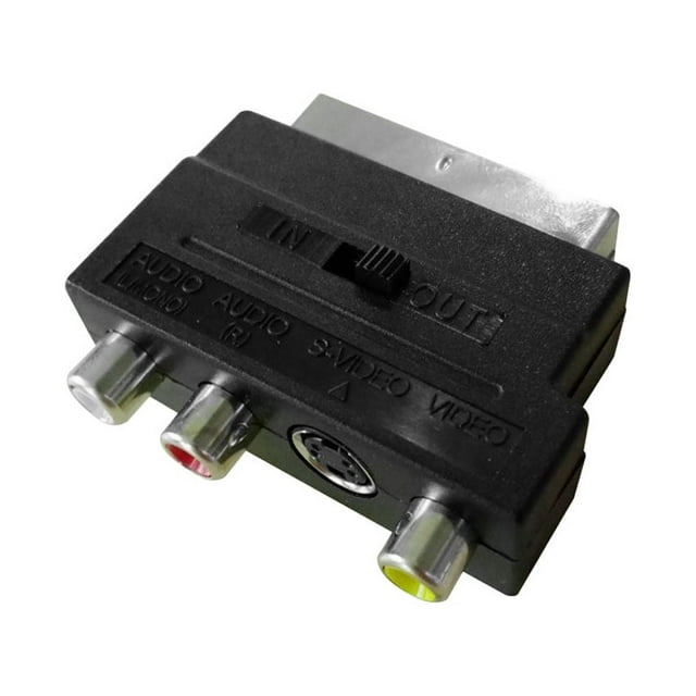 Linyer 21Pin SCART to 3RCA Converter Adapter RGB Scart to Composite RCA S-Video AV TV Audio Adapter