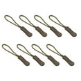 thumbnail image 1 of Linyer 8 Pieces Zipper Pull Puller Lightweight Rope Fixer Multi-Purpose Replacement Buckle Bags Suitcase Accessories Textiles Brown, 1 of 4