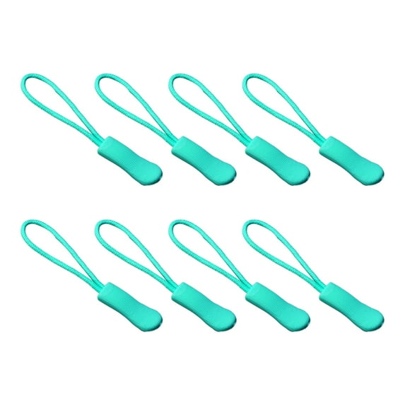 Linyer 8 Pieces Zipper Pull Puller Lightweight Rope Fixer Multi-Purpose Replacement Buckle Bags Suitcase Accessories Textiles Lake Blue