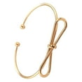 thumbnail image 1 of Linyer Arm Cuff Metal Jewelry Exquisite Women Armband Body Adornment Hand Ornament Arms Bracelet with Simple Shape for Gift Decor Bowknot, Golden, 1 of 5