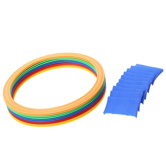 Linyer Bonrich Hopscotch Game Circle Set Jumping Rings Outdoor Children Jump Circle Physical Training Fun Games Toys random color 38cm