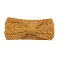 thumbnail image 1 of Linyer Crochet Headbands Winter Windproof Elastic Bowknot Wide Hairbands Ear Warmer Headband Hair Styling Accessories Gifts for Women Ginger, 1 of 6